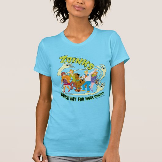 Scooby-Doo Zoinks Which Way for More Candy? T-shirt (Voorkant)