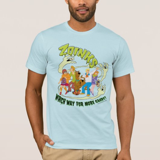 Scooby-Doo Zoinks Which Way for More Candy? T-shirt (Voorkant)