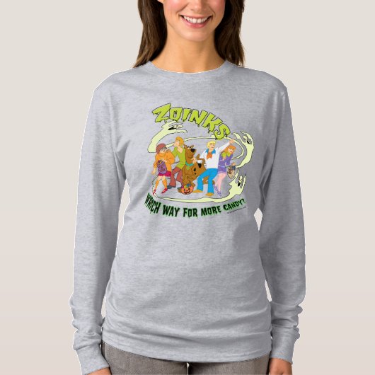 Scooby-Doo Zoinks Which Way for More Candy? T-shirt (Voorkant)