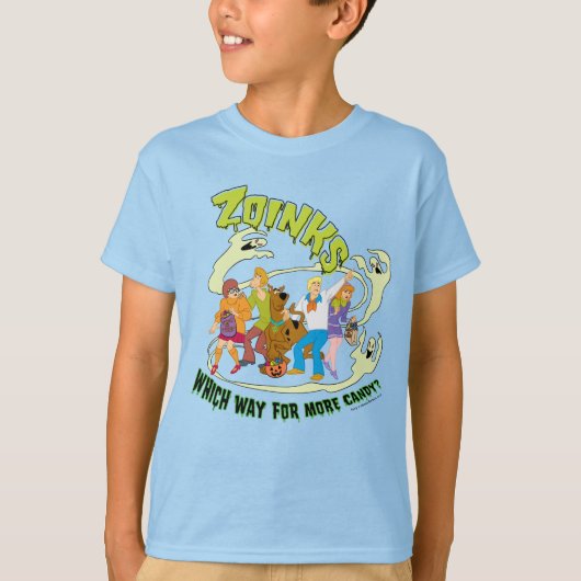 Scooby-Doo Zoinks Which Way for More Candy? T-shirt (Voorkant)