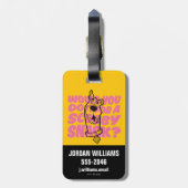 Scooby-Doo |Zou je het doen voor een scootersnack? Bagagelabel (Achterkant verticaal)