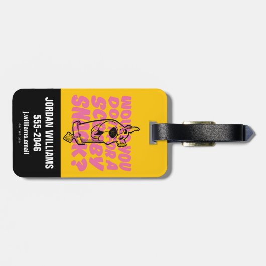 Scooby-Doo |Zou je het doen voor een scootersnack? Bagagelabel (Achterkant horizontaal)