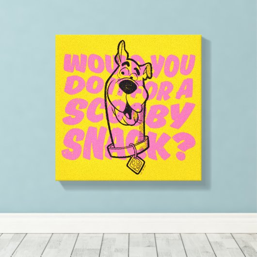 Scooby-Doo |Zou je het doen voor een scootersnack? Canvas Afdruk (Insitu (Houten vloer))