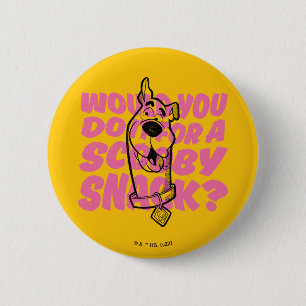 Scooby-Doo Zou je het doen voor een scootersnack? Ronde Button 5,7 Cm