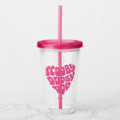 Scooby Dooby Doo Heart Acryl Drinkbeker (Voorkant)