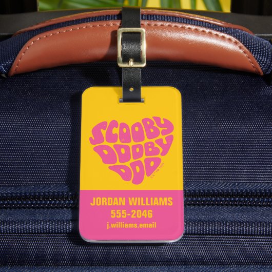 Scooby Dooby Doo Heart Bagagelabel (Voorkant Insitu 2)