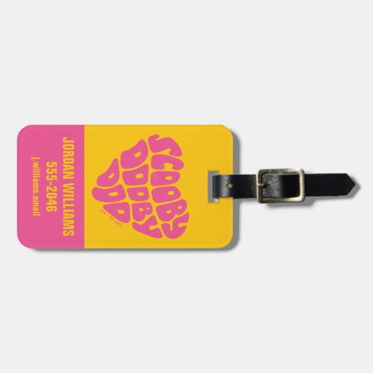 Scooby Dooby Doo Heart Bagagelabel (Voorkant horizontaal)