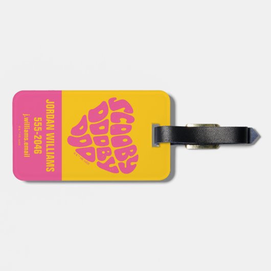 Scooby Dooby Doo Heart Bagagelabel (Achterkant horizontaal)