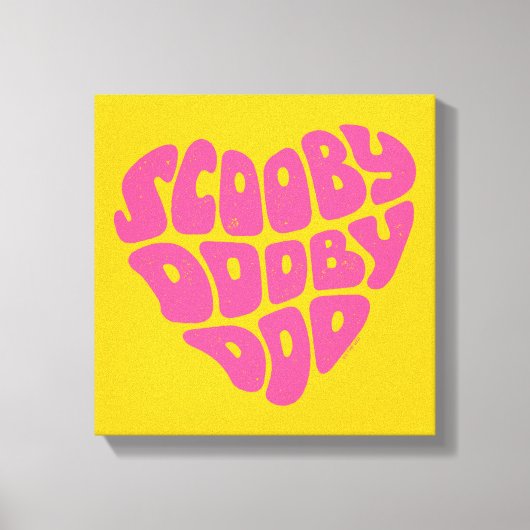Scooby Dooby Doo Heart Canvas Afdruk (Voorkant)