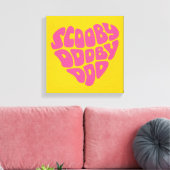 Scooby Dooby Doo Heart Canvas Afdruk (Insitu (Woonkamer))