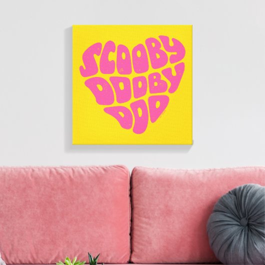 Scooby Dooby Doo Heart Canvas Afdruk (Insitu (Woonkamer))