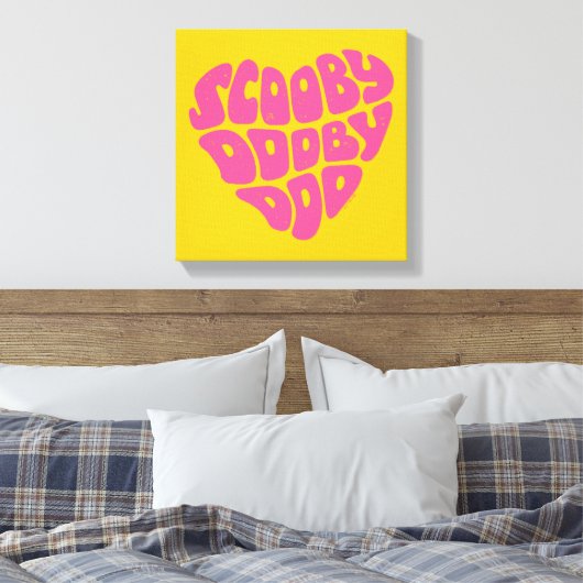 Scooby Dooby Doo Heart Canvas Afdruk (Insitu (Slaapkamer))