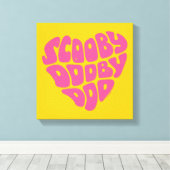 Scooby Dooby Doo Heart Canvas Afdruk (Insitu (Houten vloer))
