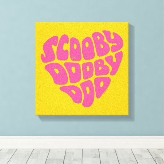 Scooby Dooby Doo Heart Canvas Afdruk (Insitu (Houten vloer))