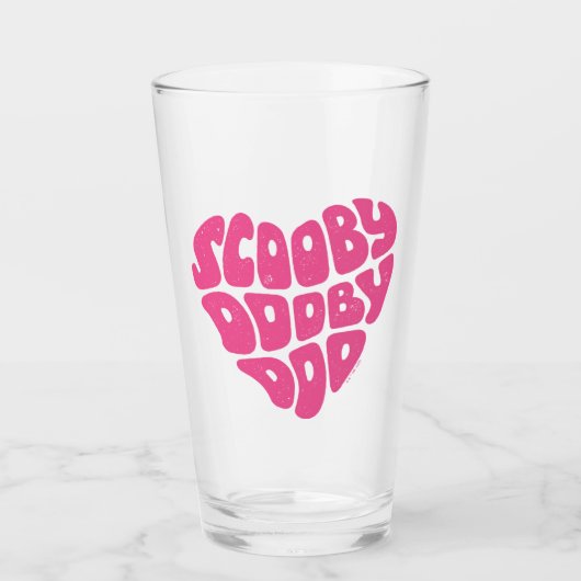 Scooby Dooby Doo Heart Glas (Voorkant)