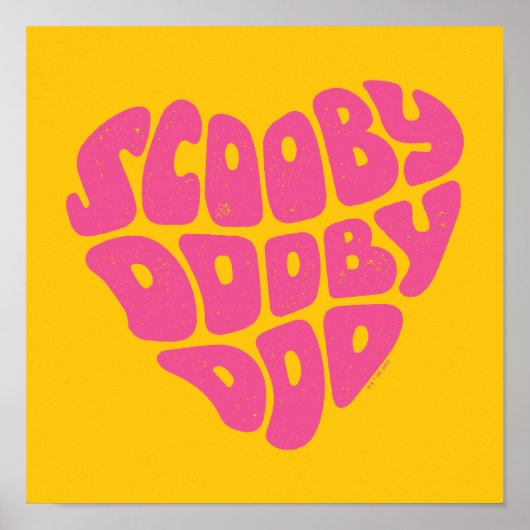 Scooby Dooby Doo Heart Poster (Voorkant)