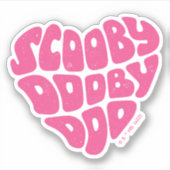 Scooby Dooby Doo Heart Sticker (Voorkant)