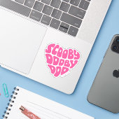 Scooby Dooby Doo Heart Sticker (Laptop met iPhone)
