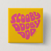 Scooby Dooby Doo Heart Vierkante Button 5,1 Cm (Voorkant)