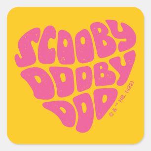 Scooby Dooby Doo Heart Vierkante Sticker