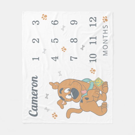 Scooby-Dooo Maandelijkse mijlpaal Baby Fleece Deken (Voorkant)