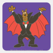 Scooby Dracula Vierkante Sticker (Voorkant)