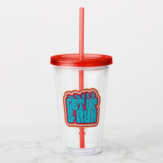 Scooby en Gang "Opstaan & uitvoeren" grafisch Acryl Drinkbeker (Voorkant)