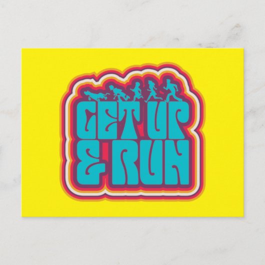 Scooby en Gang "Opstaan & uitvoeren" grafisch Briefkaart (Voorkant)