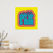 Scooby en Gang "Opstaan & uitvoeren" grafisch Poster (Keuken)