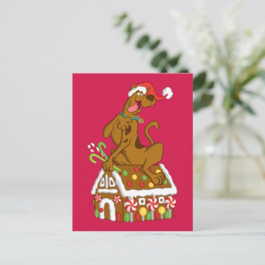 Scooby & Gingerbread House Briefkaart (Staand voorkant)