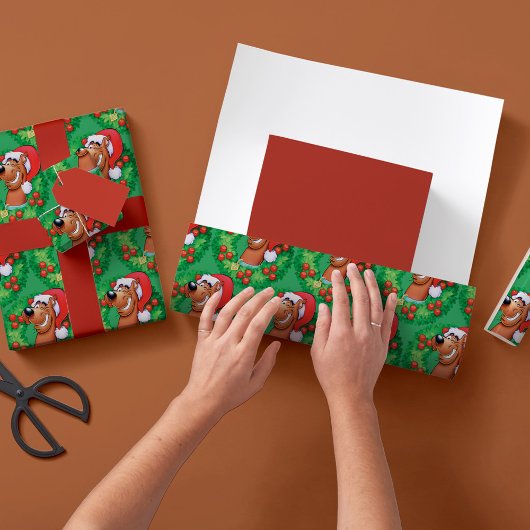Scooby in Wreath Cadeaupapier
