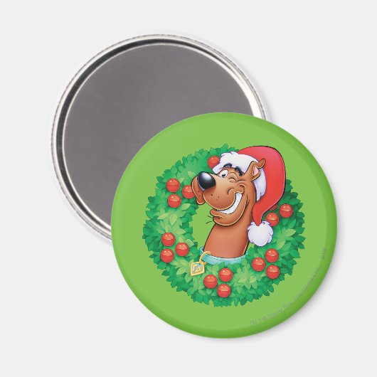 Scooby in Wreath Magneet (Voorkant / Achterkant)