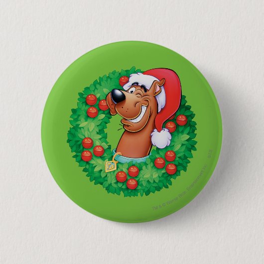 Scooby in Wreath Ronde Button 5,7 Cm (Voorkant)