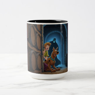 Scooby & Shaggy: Barrel of Frights beroemd gemaakt Tweekleurige Koffiemok