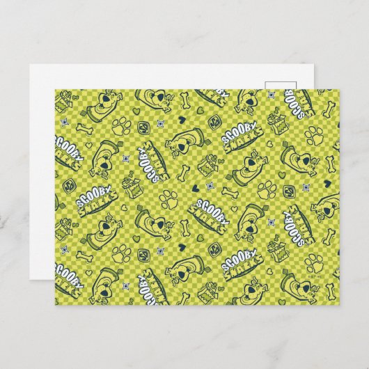 Scooby Snacks Galore Checker Pattern Briefkaart (Voorkant / Achterkant)