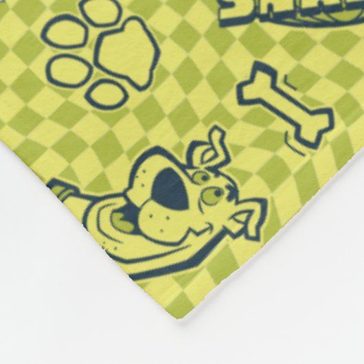 Scooby Snacks Galore Checker Pattern Fleece Deken (Hoek)