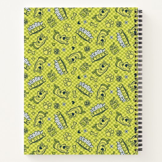 Scooby Snacks Galore Checker Pattern Notitieboek (Achterkant)