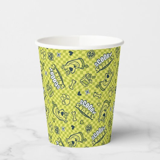 Scooby Snacks Galore Checker Pattern Papieren Bekers (Links)
