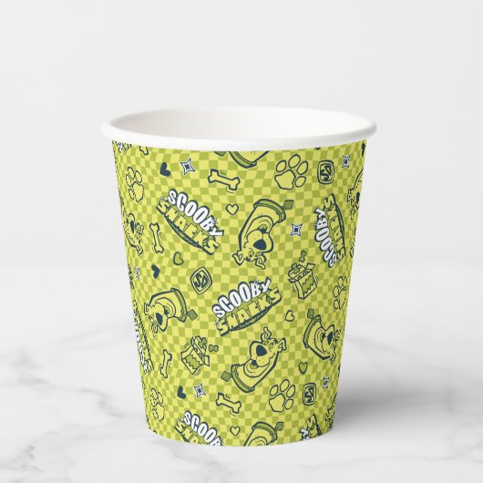 Scooby Snacks Galore Checker Pattern Papieren Bekers (Voorkant)