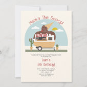 Scoop Chocolate Ice Cream Kids Birthday Kaart (Voorkant)