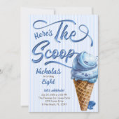 Scoop Ice Cream Boys Alle Leeftijd Verjaardag Kaart (Voorkant)