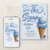 Scoop Ice Cream Boys Alle Leeftijd Verjaardag Kaart