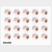 Scoop Ice Cream Girls Verjaardag Classic Round Sti Ronde Sticker (Vel)