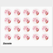 Scoop Ice Cream Girls Verjaardag Ronde Sticker (Vel)