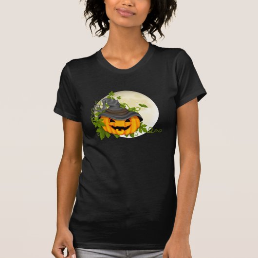 Scoop Neck Pumpkin Halloween t-shirt (Voorkant)