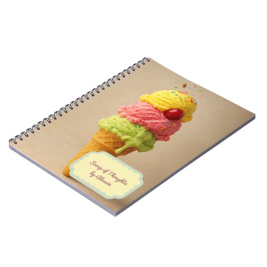 Scoop of Thoughts – gepersonaliseerd ijs Notitieboek (Linkerzijde)