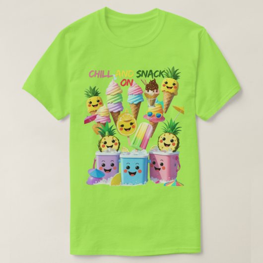 Scoop, Sip, Smile – Summer Treats Tee T-shirt (Design voorkant)