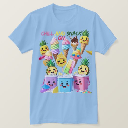 Scoop, Sip, Smile – Summer Treats Tee T-shirt (Design voorkant)