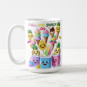 Scoop, Slurp, Lach – Zomer Lekkernijen T-shirt Koffiemok