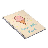 Scoop, Smile, Repeat – IJscoupe Notitieboek (Rechterzijde)